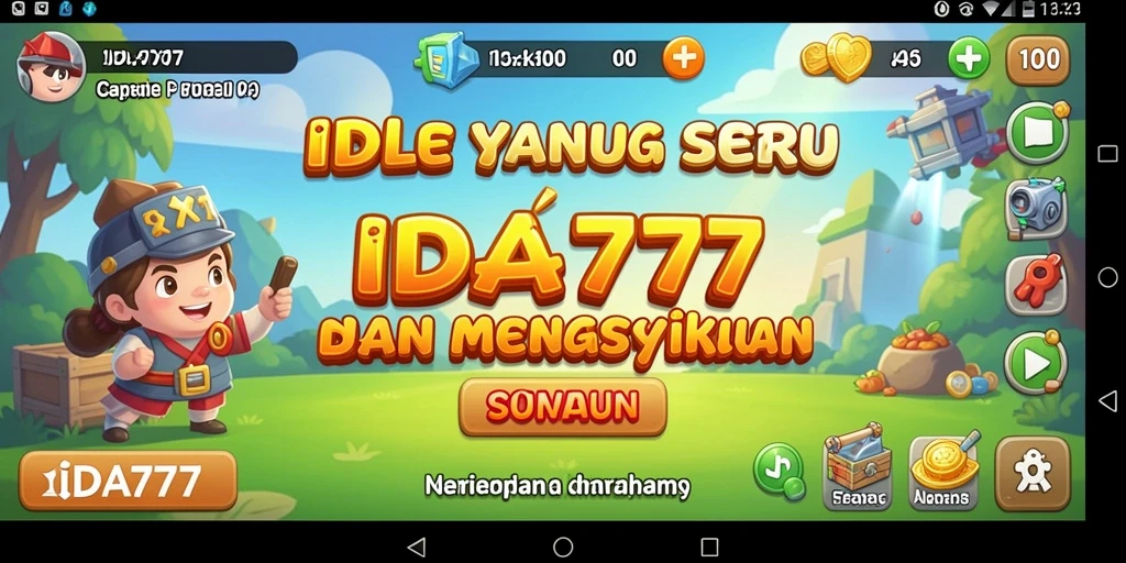 Screenshot utama IDA777 menampilkan gameplay Idle yang menarik.