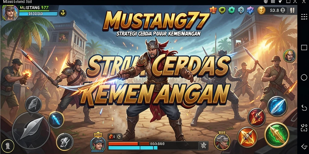 Screenshot gameplay <strong>MUSTANG77</strong> menampilkan aksi strategi yang mendebarkan.