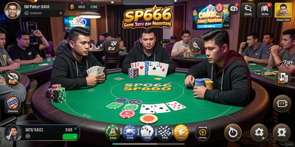 Tampilan gameplay seru dari SP666 dalam permainan Poker.