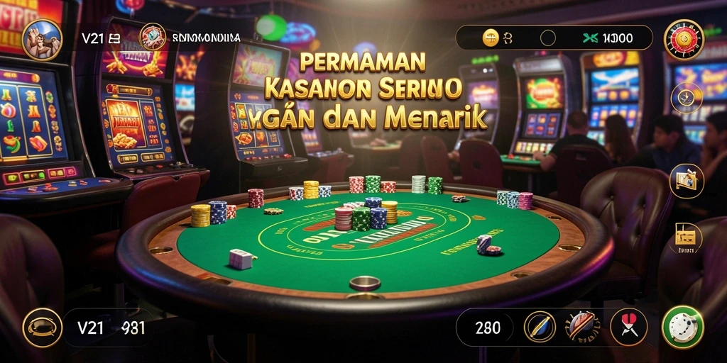 Tampilan gameplay menarik dalam aplikasi Kasino V21.