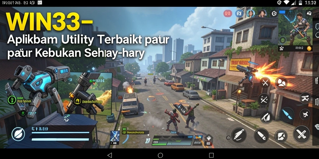 Tampilan utama WIN33 yang menunjukkan fitur-fitur Utility.